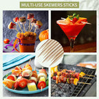 Pack Of 100 Wooden Skewers Sticks for BBQ