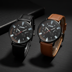 GearLine Dual Strap Black & Brown Men Watch