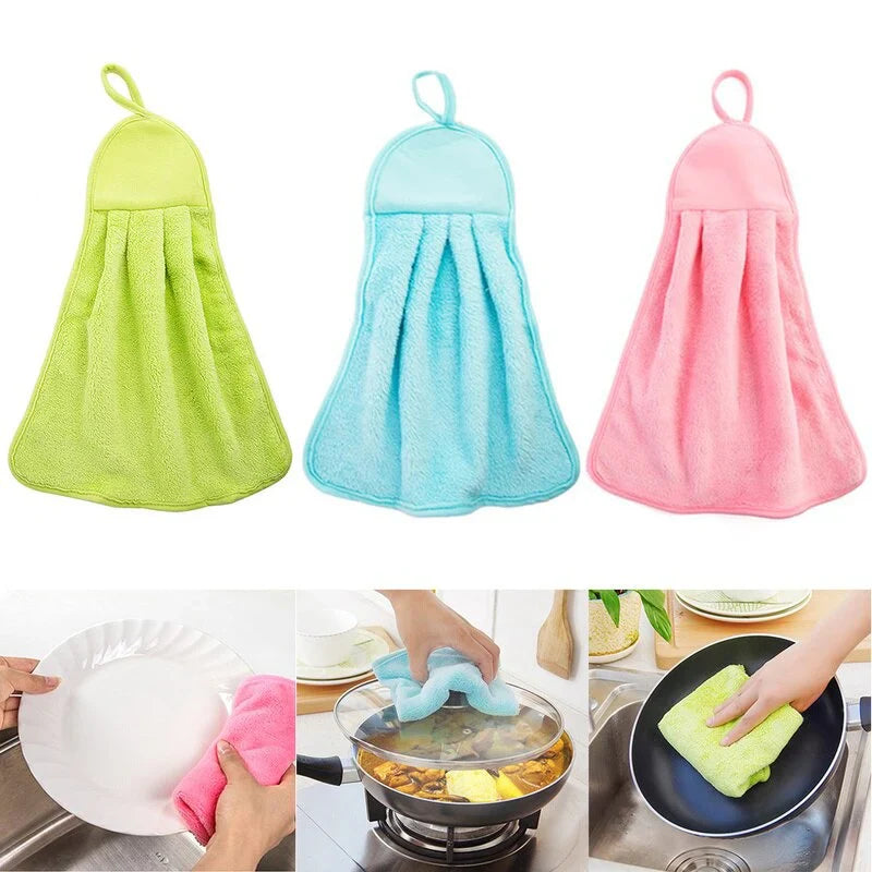 1Pc Hanging Microfiber Kitchen Hand Towel