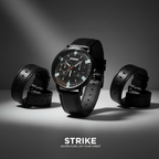 GearLine Dual Strap Black & Brown Men Watch