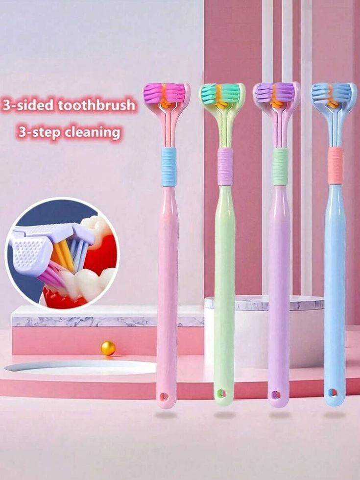 Buy 1 get 1 Free 3-Sided Toothbrush – Soft, Smart & Super Efficient