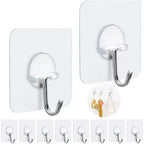 Wall Adhesive Hooks (10 Pcs)