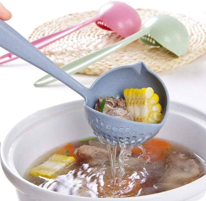 2 in 1 Cooking Shovel & Long Handle Soup Spoon