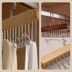 (Pack of 2) 8 in 1 Stainless Steel Anti Slip No Deformation Large Capacity Dormitory Clothes Drying Rack Sling Hanger