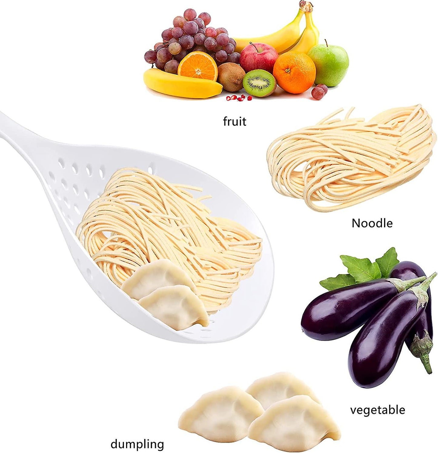 Food Noodle Strainer Scoop with Long Handle For Pasta Vegetable Fruits Cooking & Straining