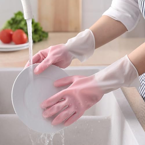 Pack Of 4 Cleaning Gloves Kitchen Reusable Dish Washing PVC and Anti-slip Gloves Rs 899 (2 Pairs)