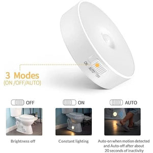 USB Charging Intelligent Motion Sensor Night Light for Hallway, Wardrobe, Bedroom, Bathroom, Kitchen, Basement, Cupboard and Garage