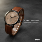 GearLine Dual Strap Deep Brown & Gray Men Watch