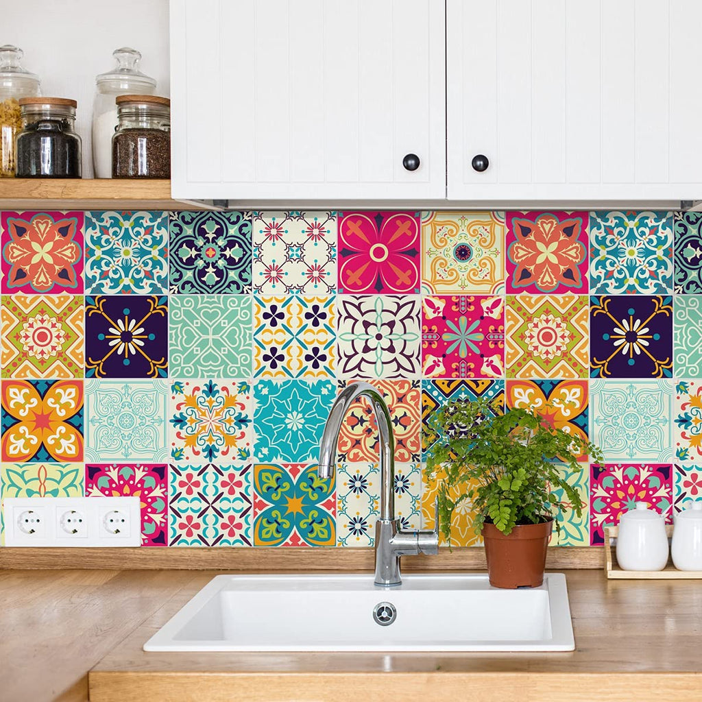 100Pcs Self-Adhesive Wall Tile Stickers