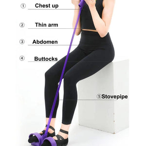 Heavy Duty Peddle Puller Tummy Trimmer Exercise Fitness Band with Strong 4 Tubes for Improving Weight Body Posture Waist and Shape at your Home Rs 1299