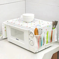 Microwave Oven Cover with Side Storage Pockets