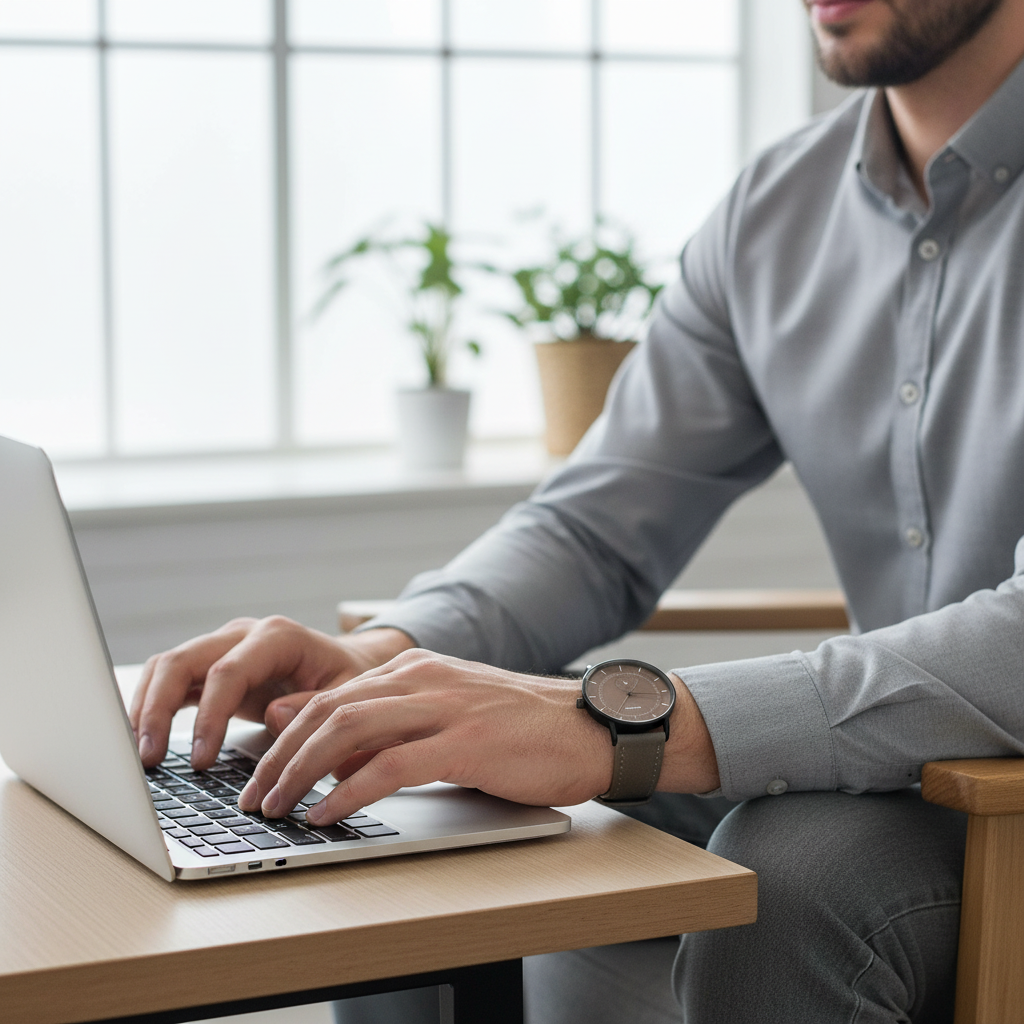 GearLine Dual Strap Deep Brown & Gray Men Watch
