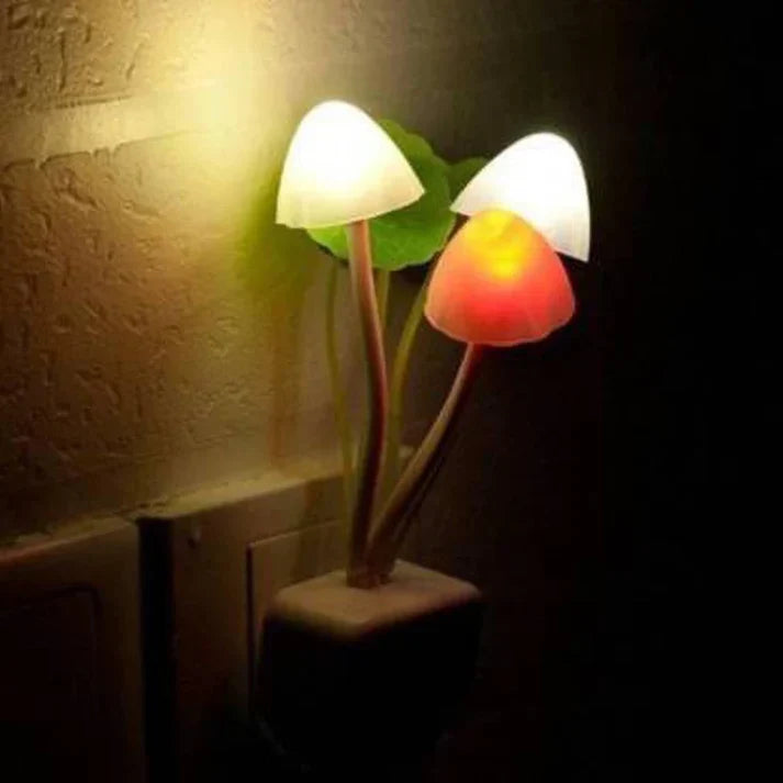 2Pcs Sensor LED Mushroom Night Light