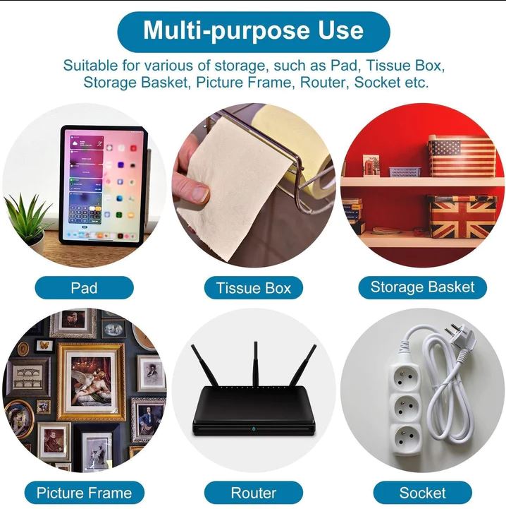 Double Sided Adhesive Wall Hooks 12 Pcs 1299