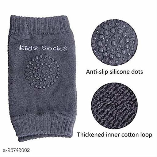 (Pack of 2 Pairs) Soft Elastic Anti Slip Crawling Safety Protector Leg Cushion Knee Elbow Brace Pads For Babies and Toddlers