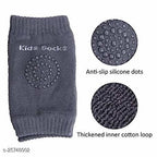 (Pack of 2 Pairs) Soft Elastic Anti Slip Crawling Safety Protector Leg Cushion Knee Elbow Brace Pads For Babies and Toddlers