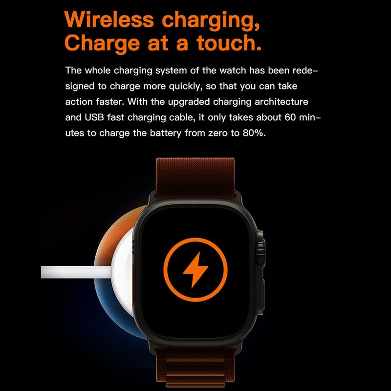 T900 Ultra2 Upgraded Model Smart Watch with Charger 2.20 Infinite Display 49mm For Men and Women