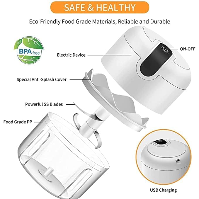 Portable Rechargeable Mini USB Food Processor Chopper