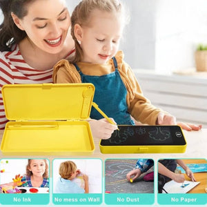LED Drawing Pen Case Kids Pencil Box with LCD Screen