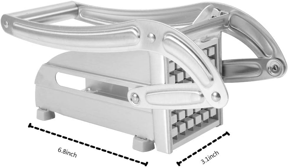Stainless Steel French Fry Cutter Potato Slicer and Chipper Chip Cutter for Potatoes Carrots Cucumbers