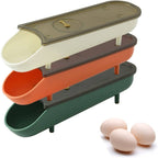 Sliding Egg Storage Box with Lid for Fridge, Stackable Kitchen Egg Trays