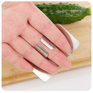 Buy 1 Get 2 Free Stainless Steel Finger Protector For Protect Fingers From Knife Cuts (3 Pcs)