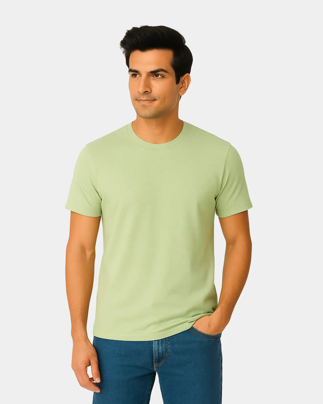 Pistachio Green Basic T-Shirt