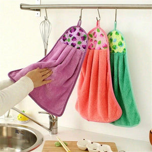 1Pc Hanging Microfiber Kitchen Hand Towel