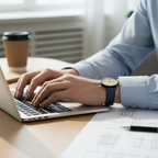 GearLine Dual Strap Navy Blue & Gray Men Watch