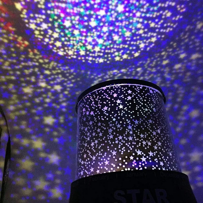 Romantic Fantasy Starry Sky LED Stars Lights with Rotating Projector For Bedroom and Night Light