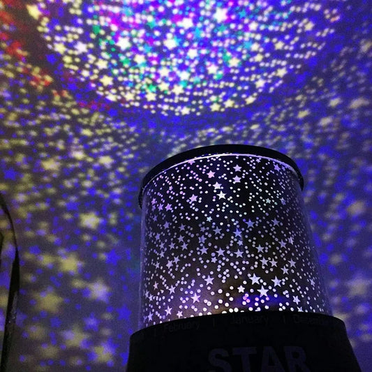 Romantic Fantasy Starry Sky LED Stars Lights with Rotating Projector For Bedroom and Night Light