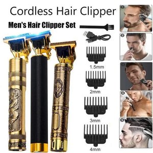 Imported Rechargeable Hair & Beard Trimmer with 4 Combs for Shaving & Haircutting