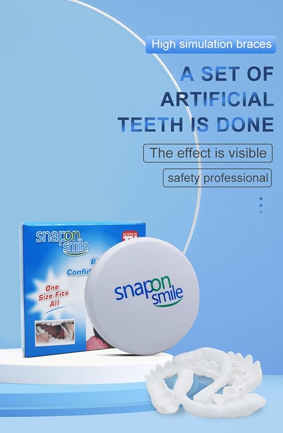 Snap On Smile Veneers Moldable False Artificial Braces Teeth Kits For Men And Women