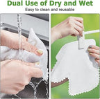 (Pack of 10) Reusable Dust Cleaning Non Woven Fish Scale Duster Household Kitchen Gloves Clean Tools