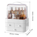 Acrylic Double Sided Door Women Makeup Cosmetic Storage Organizer with Box