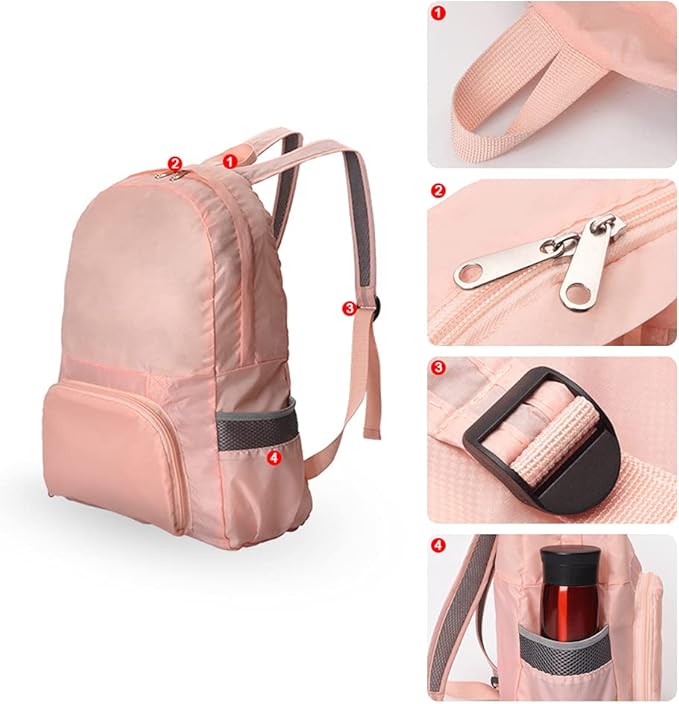 Portable Foldable Lightweight and Convertible Travel School Bag with Multi Pocket Design with Shoulder Strap For Outdoor Use