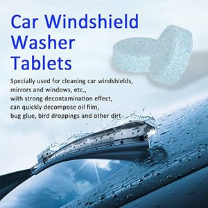(Pack of 20) Water Dissolving Cleaning Tablets For Car Windshield Home and Outdoor Use