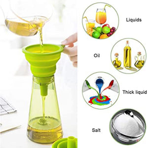 Collapsible Silicone Foldable Funnel for Kitchen