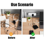 20 Pcs Transparent Self Adhesive Crystal Design Cable Clips for Car Office and Home