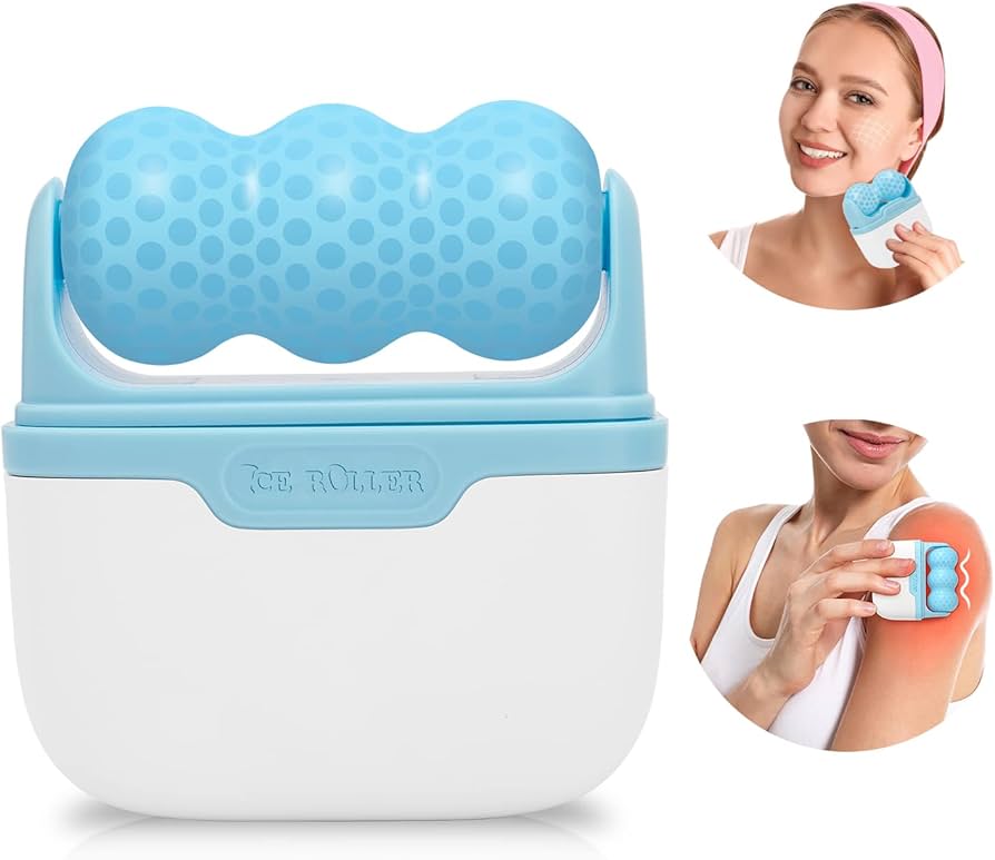 Trending Freeze 2 in 1 Ice Roller Face Massager For Eye Puffiness, Reduces Wrinkles, Relief Migraine and Minor Injury