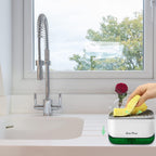 2-in-1 Soap Pump Dispenser with Sponge Holder – Liquid Soap Dispenser for Kitchen & Bathroom
