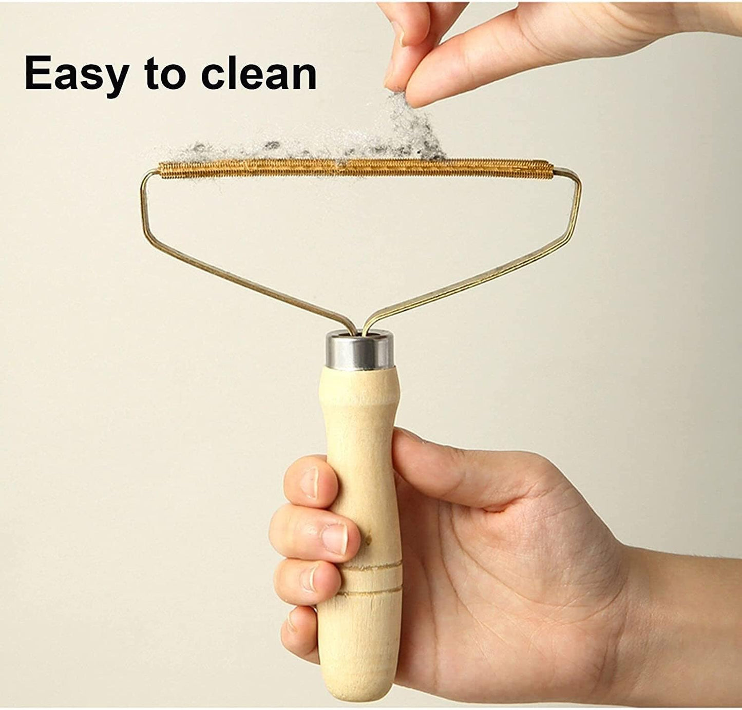 Portable Wooden Handle Lint Remover Brush