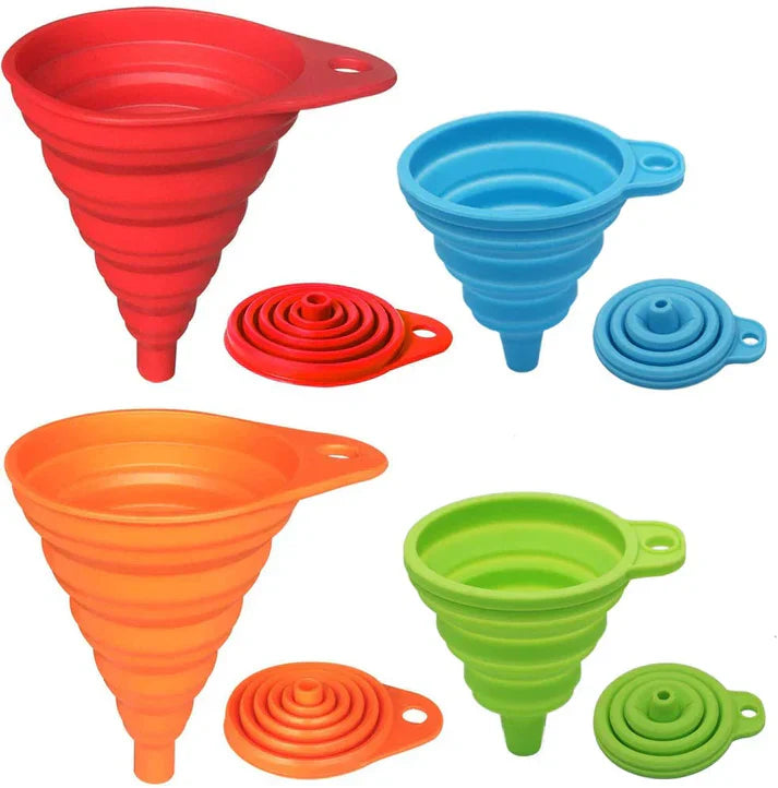 Collapsible Silicone Foldable Funnel for Kitchen