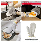 Kitchen Dish Silver Wire Cleaning Gloves