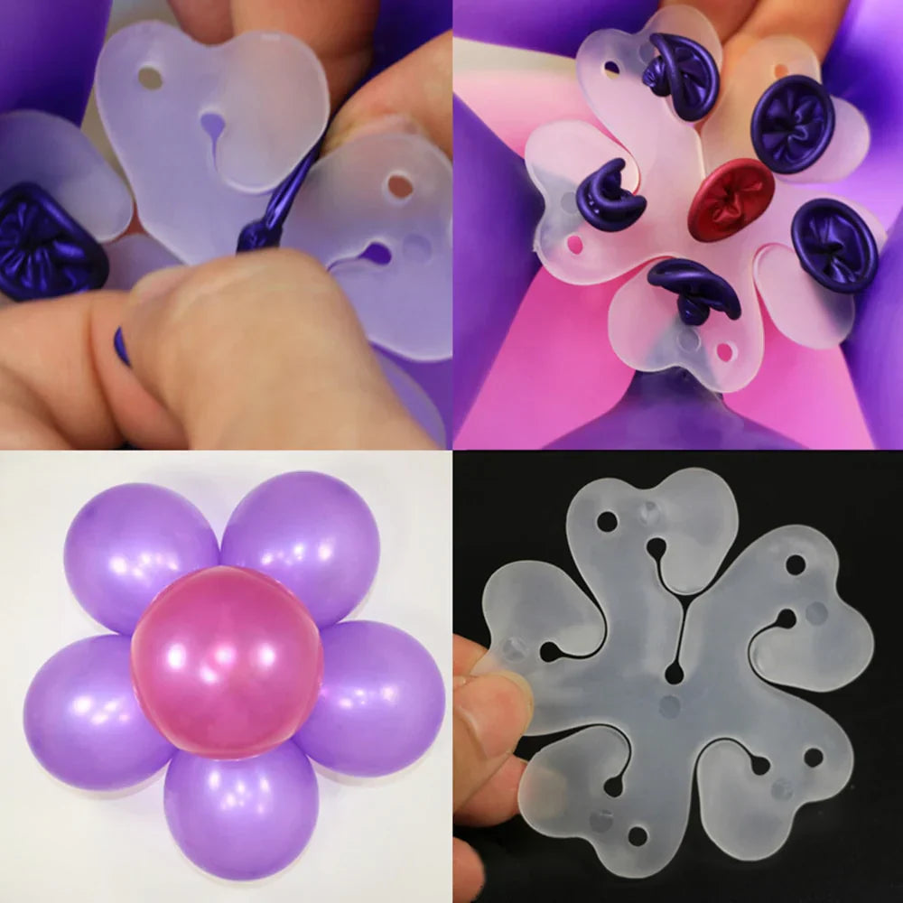 6Pcs Flower Shape Balloon Clip
