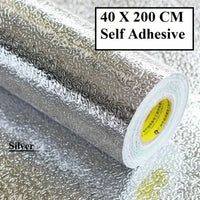 40x200cm Aluminium Foil Sticker Silver