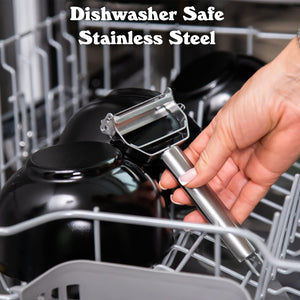 (Pack of 2) Stainless Steel Dual Blade Vegetable Peeler Slicer Shredder Scraper For Fruit, Potatoes, Carrot, Cucumber