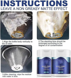Mof Chef Heavy Duty Kitchen Oil Stain Cleaning Powder