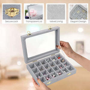 Classic Triangle Shape Wood Jewelry Storage Box with Snap Closure Velvet Lining For Women