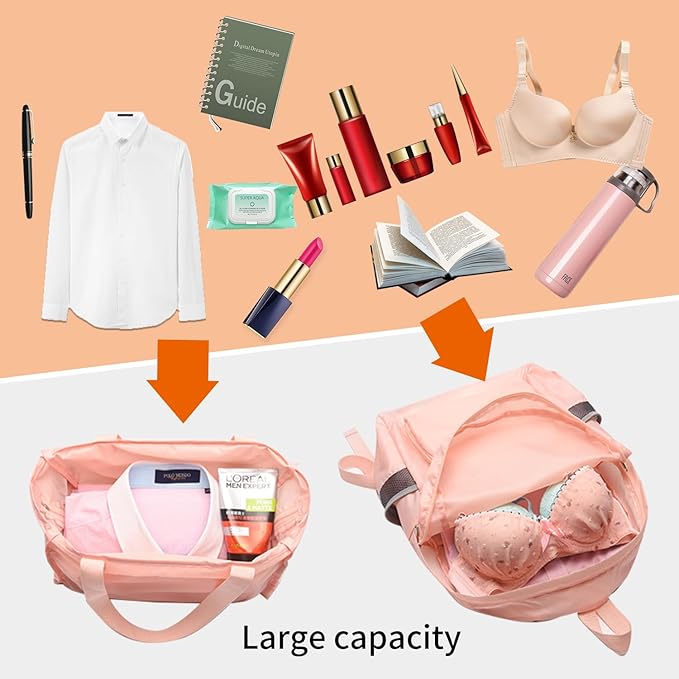 Portable Foldable Lightweight and Convertible Travel School Bag with Multi Pocket Design with Shoulder Strap For Outdoor Use
